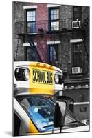 School bus - New York - United States-Philippe Hugonnard-Mounted Photographic Print