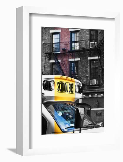 School bus - New York - United States-Philippe Hugonnard-Framed Photographic Print