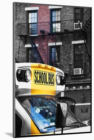 School bus - New York - United States-Philippe Hugonnard-Mounted Photographic Print