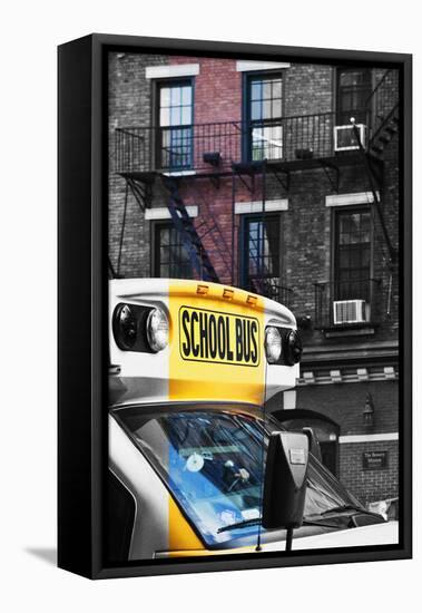 School bus - New York - United States-Philippe Hugonnard-Framed Stretched Canvas