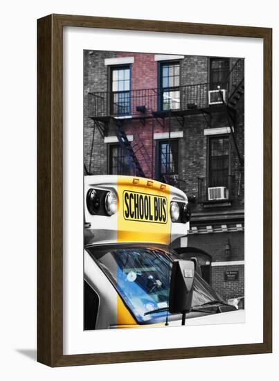 School bus - New York - United States-Philippe Hugonnard-Framed Photographic Print