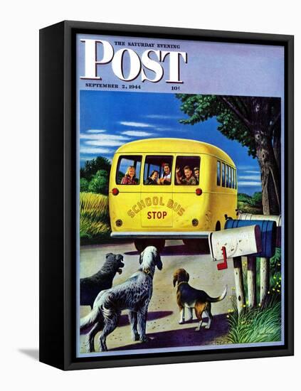 "School Bus," Saturday Evening Post Cover, September 2, 1944-Stevan Dohanos-Framed Stretched Canvas