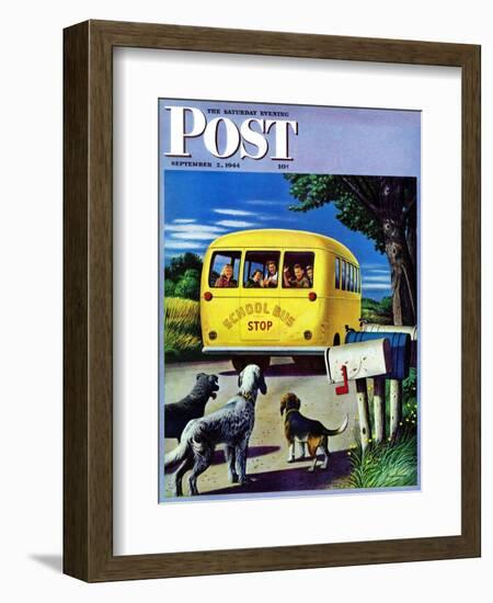 "School Bus," Saturday Evening Post Cover, September 2, 1944-Stevan Dohanos-Framed Giclee Print