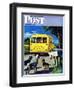 "School Bus," Saturday Evening Post Cover, September 2, 1944-Stevan Dohanos-Framed Giclee Print