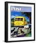 "School Bus," Saturday Evening Post Cover, September 2, 1944-Stevan Dohanos-Framed Giclee Print