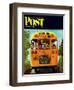 "School Bus," Saturday Evening Post Cover, September 22, 1962-Erik Blegvard-Framed Giclee Print