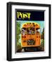 "School Bus," Saturday Evening Post Cover, September 22, 1962-Erik Blegvard-Framed Giclee Print