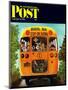 "School Bus," Saturday Evening Post Cover, September 22, 1962-Erik Blegvard-Mounted Giclee Print