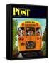 "School Bus," Saturday Evening Post Cover, September 22, 1962-Erik Blegvard-Framed Stretched Canvas