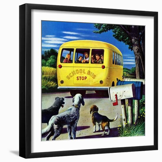 "School Bus," September 2, 1944-Stevan Dohanos-Framed Premium Giclee Print