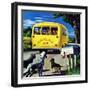 "School Bus," September 2, 1944-Stevan Dohanos-Framed Premium Giclee Print