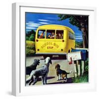 "School Bus," September 2, 1944-Stevan Dohanos-Framed Premium Giclee Print