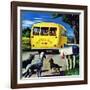 "School Bus," September 2, 1944-Stevan Dohanos-Framed Giclee Print