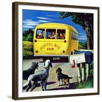 "School Bus," September 2, 1944-Stevan Dohanos-Framed Giclee Print