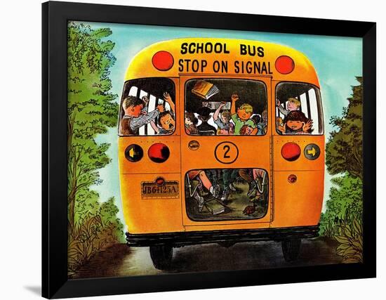 "School Bus," September 22, 1962-Erik Blegvard-Framed Giclee Print