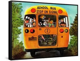 "School Bus," September 22, 1962-Erik Blegvard-Framed Stretched Canvas