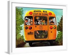 "School Bus," September 22, 1962-Erik Blegvard-Framed Giclee Print