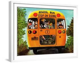 "School Bus," September 22, 1962-Erik Blegvard-Framed Giclee Print