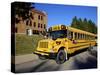 School Bus, St Joseph, Missouri, Midwest, United States of America, North America-Simon Montgomery-Stretched Canvas
