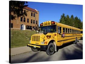 School Bus, St Joseph, Missouri, Midwest, United States of America, North America-Simon Montgomery-Stretched Canvas