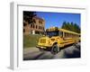 School Bus, St Joseph, Missouri, Midwest, United States of America, North America-Simon Montgomery-Framed Premium Photographic Print