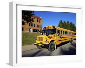 School Bus, St Joseph, Missouri, Midwest, United States of America, North America-Simon Montgomery-Framed Photographic Print