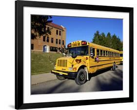 School Bus, St Joseph, Missouri, Midwest, United States of America, North America-Simon Montgomery-Framed Photographic Print