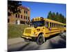 School Bus, St Joseph, Missouri, Midwest, United States of America, North America-Simon Montgomery-Mounted Photographic Print