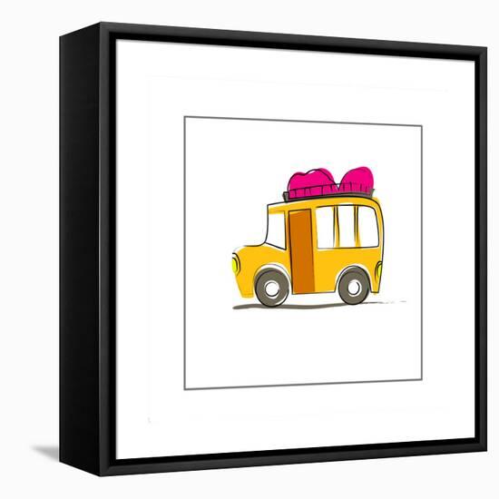 School Bus-null-Framed Stretched Canvas