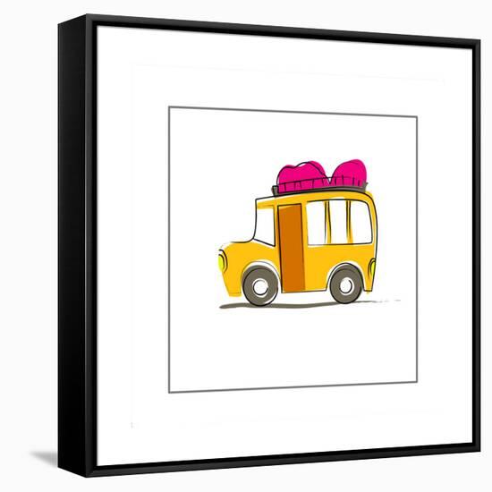 School Bus-null-Framed Stretched Canvas