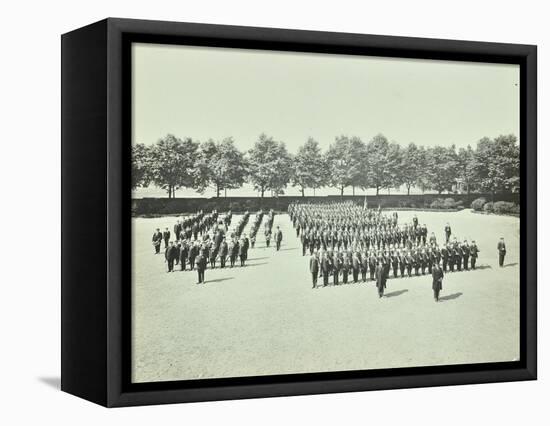 School Cadet Battalion on Parade, Hackney Downs School, London, 1911-null-Framed Stretched Canvas