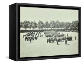 School Cadet Battalion on Parade, Hackney Downs School, London, 1911-null-Framed Stretched Canvas