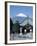 School Children and Temple, Mount Fuji, Honshu, Japan-null-Framed Photographic Print