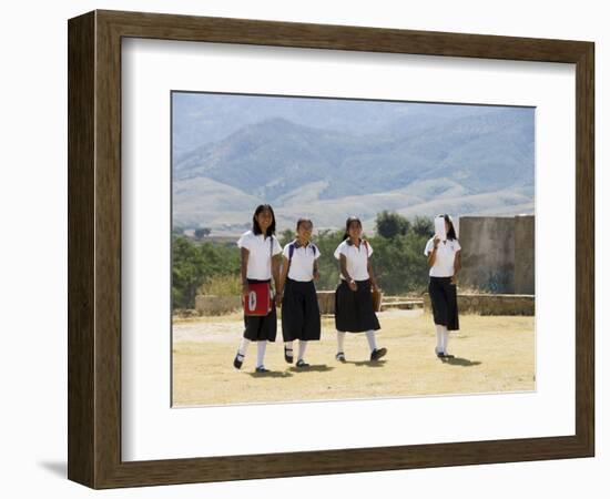 School Children, Cuilapan, Oaxaca, Mexico, North America-R H Productions-Framed Photographic Print