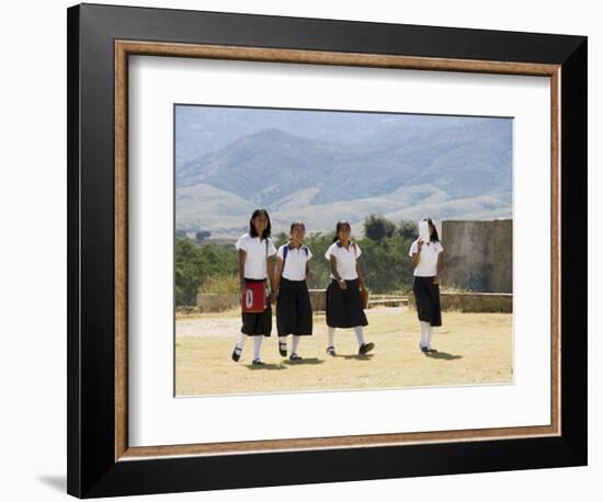 School Children, Cuilapan, Oaxaca, Mexico, North America-R H Productions-Framed Photographic Print