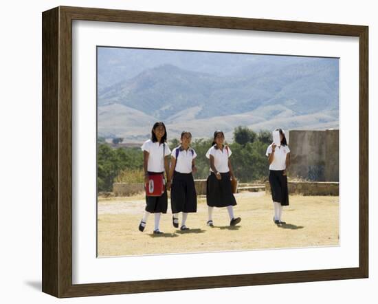 School Children, Cuilapan, Oaxaca, Mexico, North America-R H Productions-Framed Photographic Print