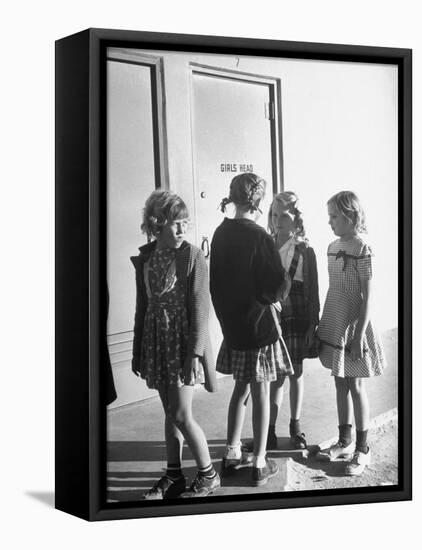 School Children Go to Classes in New Buildings Equipped with Modern Educational Facilities-J^ R^ Eyerman-Framed Stretched Canvas