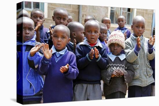 School Children of the Nanyuki Children's Home, Nanyuki, Kenya, Africa-Kymri Wilt-Stretched Canvas