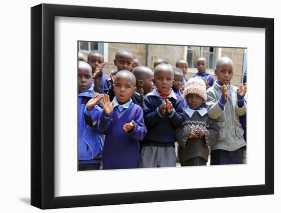 School Children of the Nanyuki Children's Home, Nanyuki, Kenya, Africa-Kymri Wilt-Framed Photographic Print