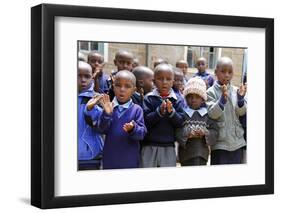 School Children of the Nanyuki Children's Home, Nanyuki, Kenya, Africa-Kymri Wilt-Framed Photographic Print