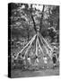 School Children Playing Around the May Pole-Martha Holmes-Stretched Canvas