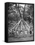 School Children Playing Around the May Pole-Martha Holmes-Framed Stretched Canvas