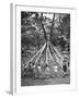 School Children Playing Around the May Pole-Martha Holmes-Framed Photographic Print