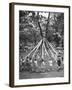 School Children Playing Around the May Pole-Martha Holmes-Framed Photographic Print