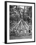 School Children Playing Around the May Pole-Martha Holmes-Framed Photographic Print