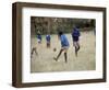 School Children Playing Football, Western Area, Kenya, East Africa, Africa-Liba Taylor-Framed Photographic Print