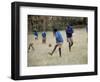 School Children Playing Football, Western Area, Kenya, East Africa, Africa-Liba Taylor-Framed Photographic Print