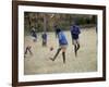 School Children Playing Football, Western Area, Kenya, East Africa, Africa-Liba Taylor-Framed Photographic Print