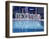 School Children Playing on Olympic Logo "Mexico 68" Beside Pool-John Dominis-Framed Photographic Print