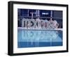School Children Playing on Olympic Logo "Mexico 68" Beside Pool-John Dominis-Framed Photographic Print